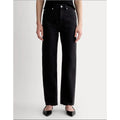 EVERLANE Womens The Way-High Jeans 33x30 US 16 Black Coal Straight Leg NWT