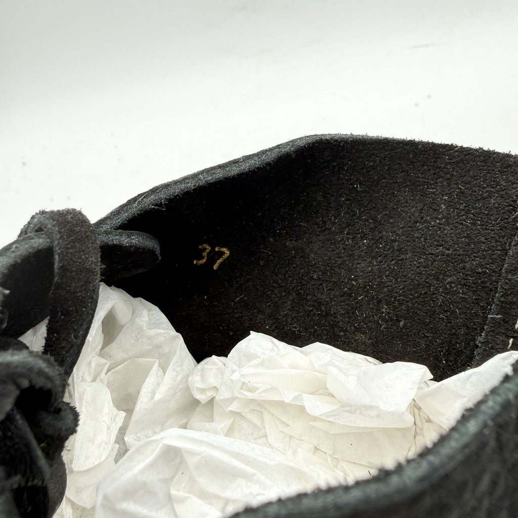 RE/DONE Womens Metal Oxford Shoes EU 37 US 7 Black Leather NWOB