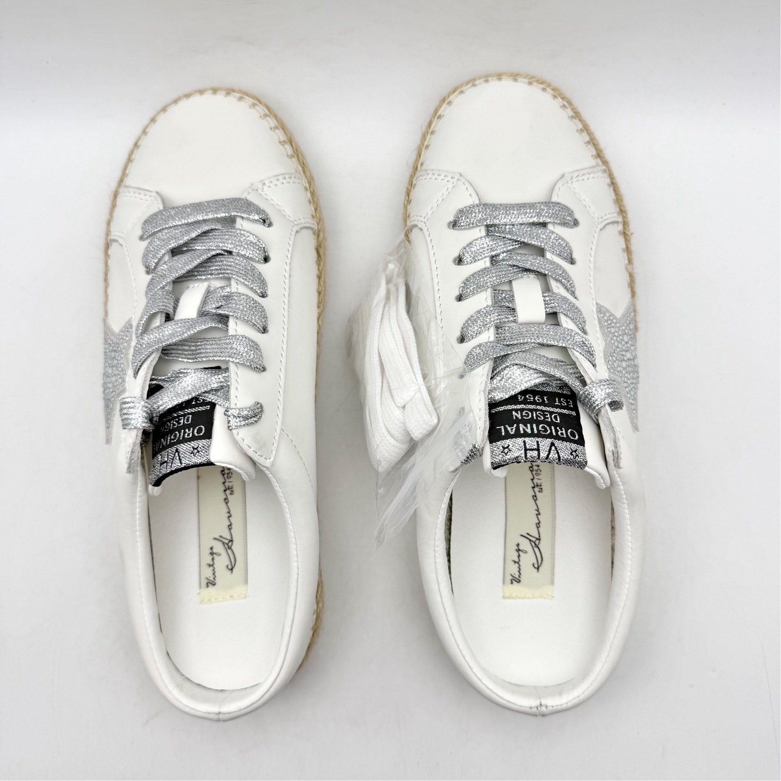 Vintage Havana Womens Melody Slip On Sneakers US 7 Off White Leather Mules NWOB