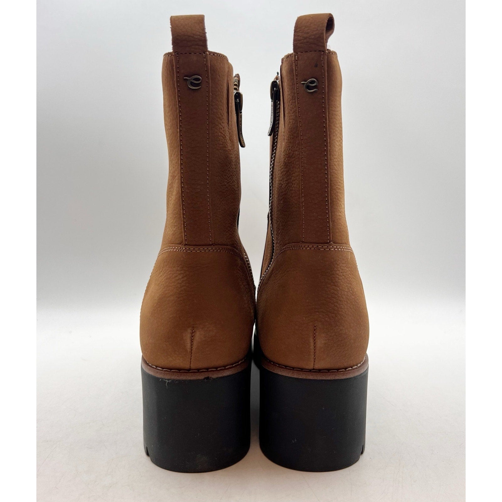 Easy Spirit Womens Morgan Lug-Sole Boots Size 10 WIDE Brown Suede NWOB