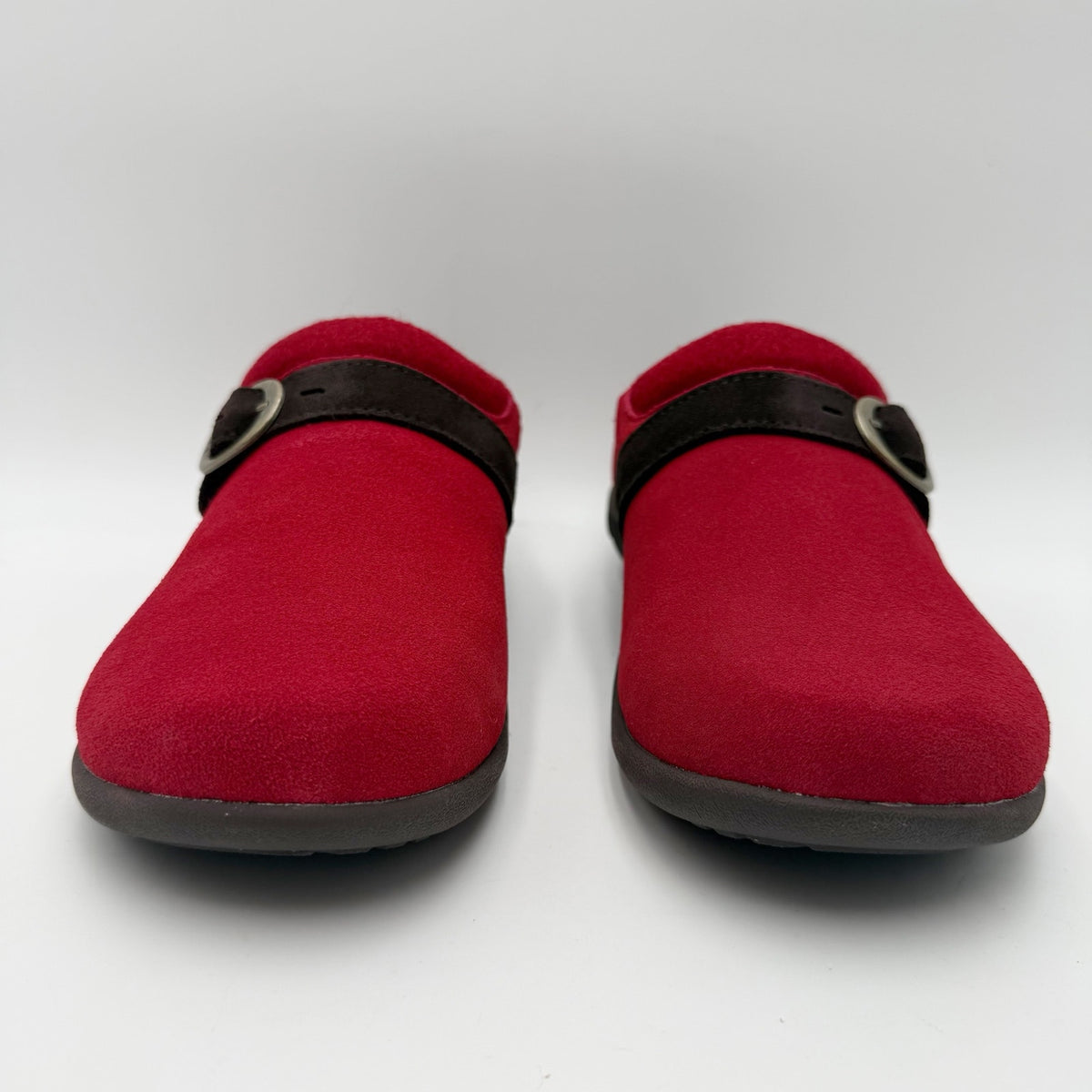 Spenco Womens Ashley Clogs Size 7.5 EU 38 Red Suede NIB