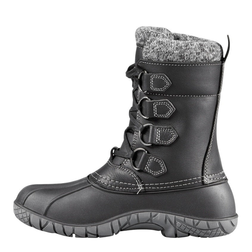Baffin Women Yellowknife Snow Boots US 11 Black Leather Waterproof Insulated NIB