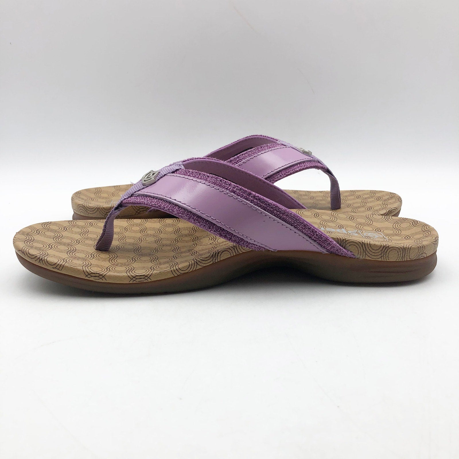 Spenco Womens Cabo Flip-Flops Size 7 Wide Purple Sandals Comfort NIB