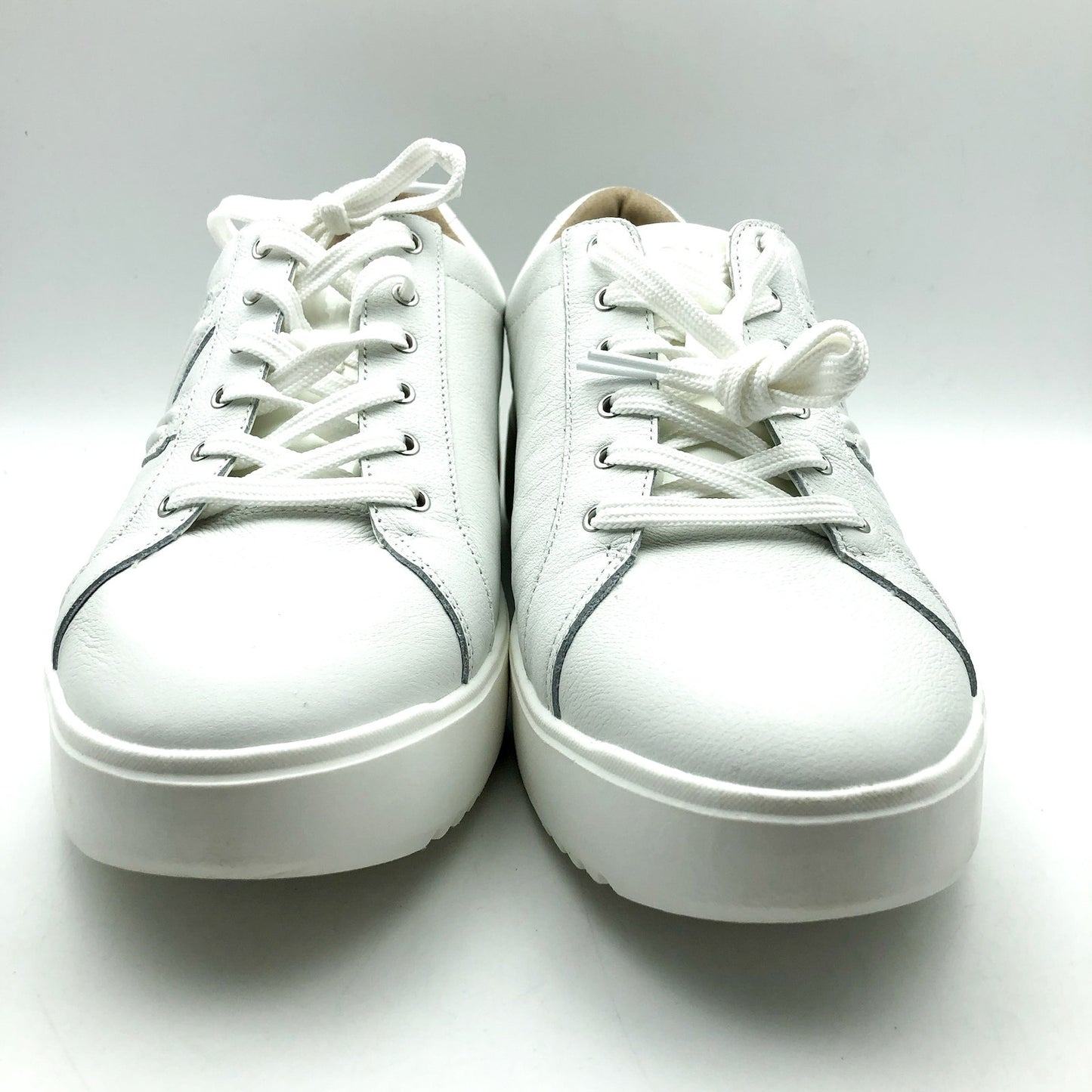 Vionic Womens Kearny Lace Up Oxford Sneakers US 12 W EU 43 White Leather NIB