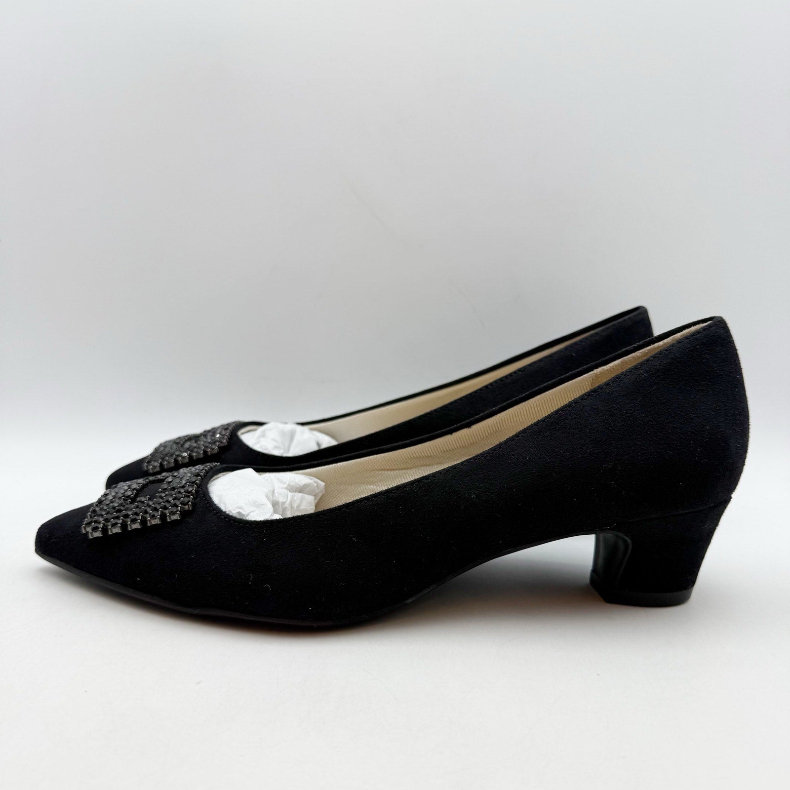 LifeStride Womens Minx Bling Pumps Size 8 Wide EU 38.5 Black Microfiber NWOB