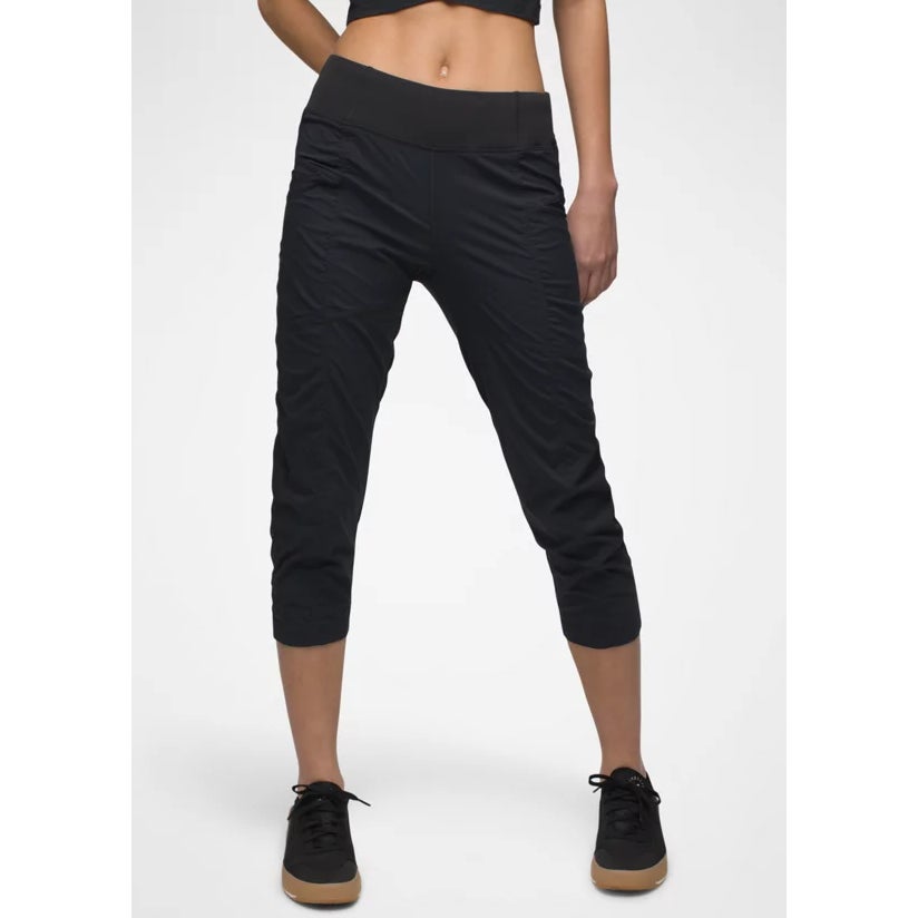 PRANA Women's Koen Capri Pants Small Black Pull-On Drawstring NWT