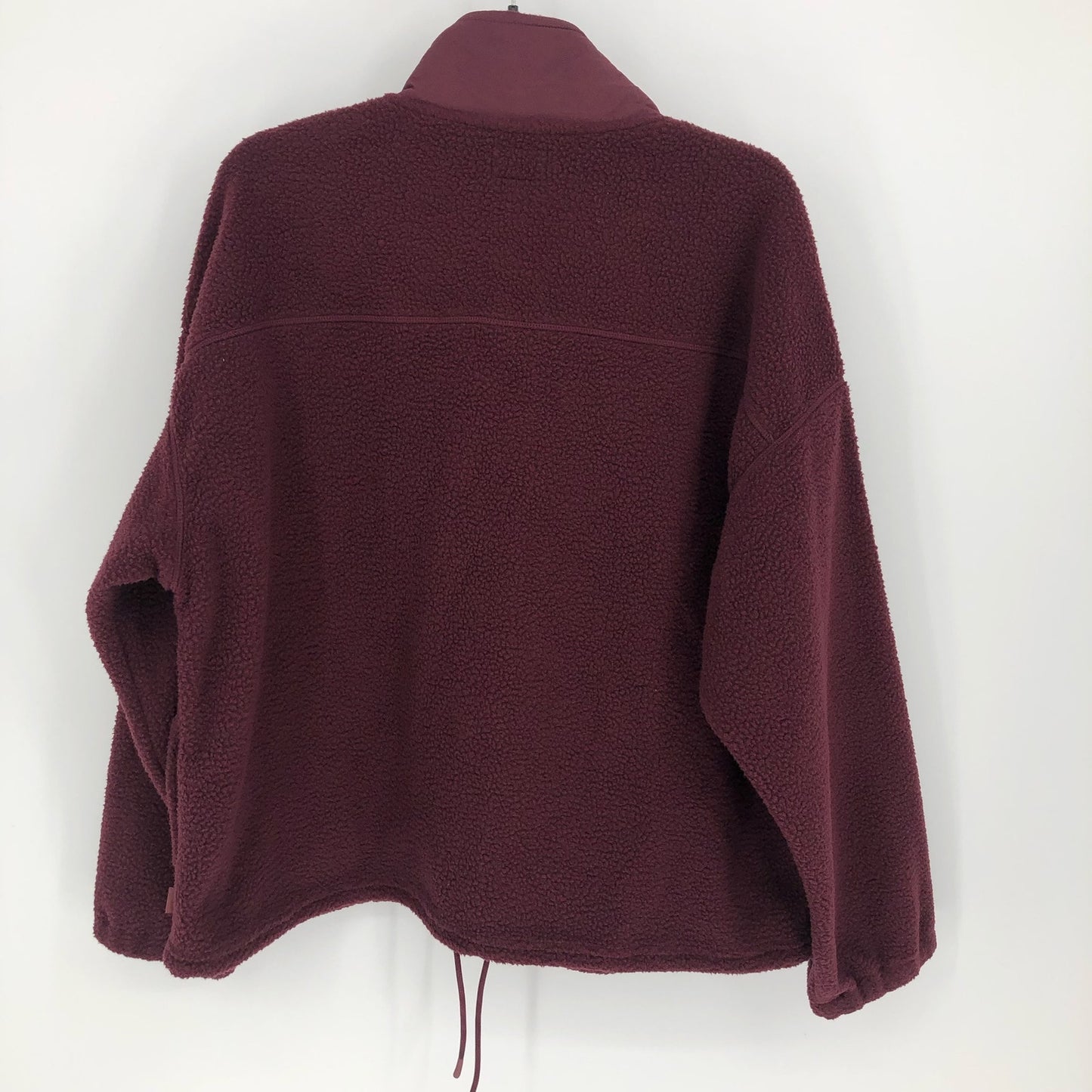 BASS OUTDOOR Coastal Sherpa Jacket XS Purple Fig Full-Zip Drawstring-Waist NWT