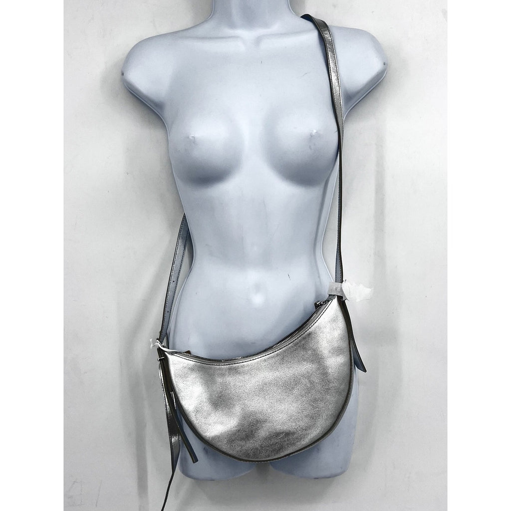 MADEWELL Essential Convertible Top Handle Crossbody Mini Bag Silver NP326 NWT