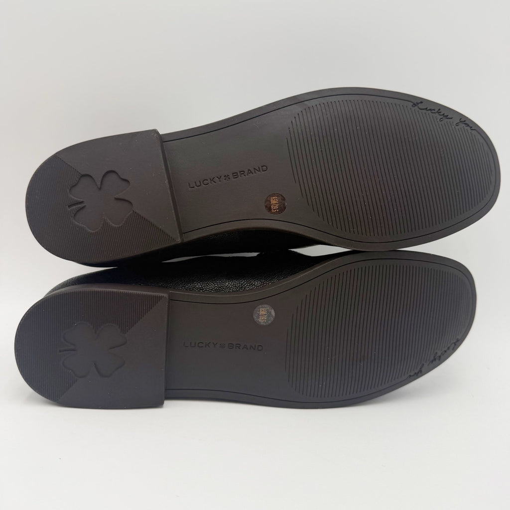Lucky Brand Womens Necia Mary Jane Flats Size 8.5 M Black Leather NWOB