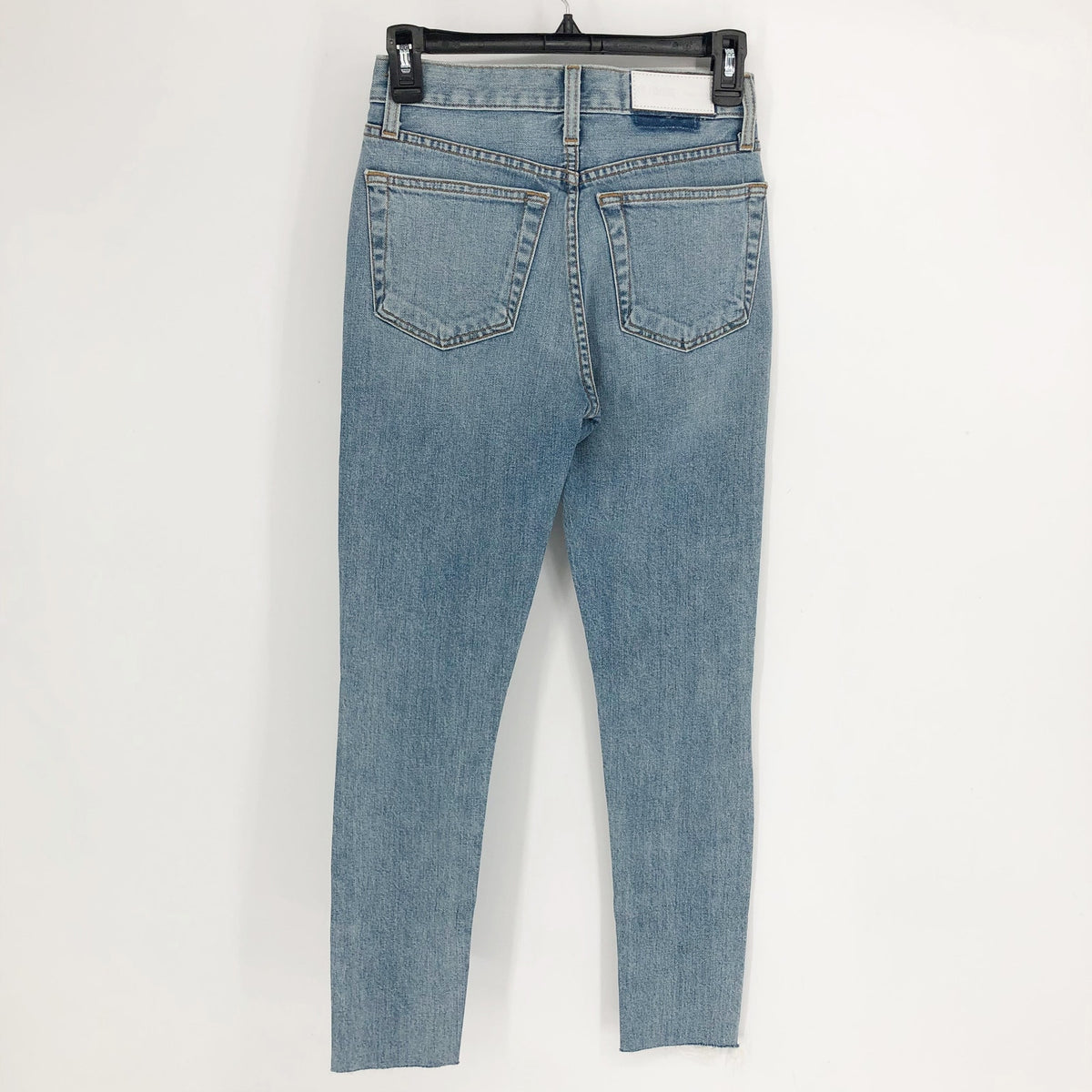 RE/DONE Originals Womens High Rise Ankle Crop Jeans SIZE 25 Super Light Blue NWT