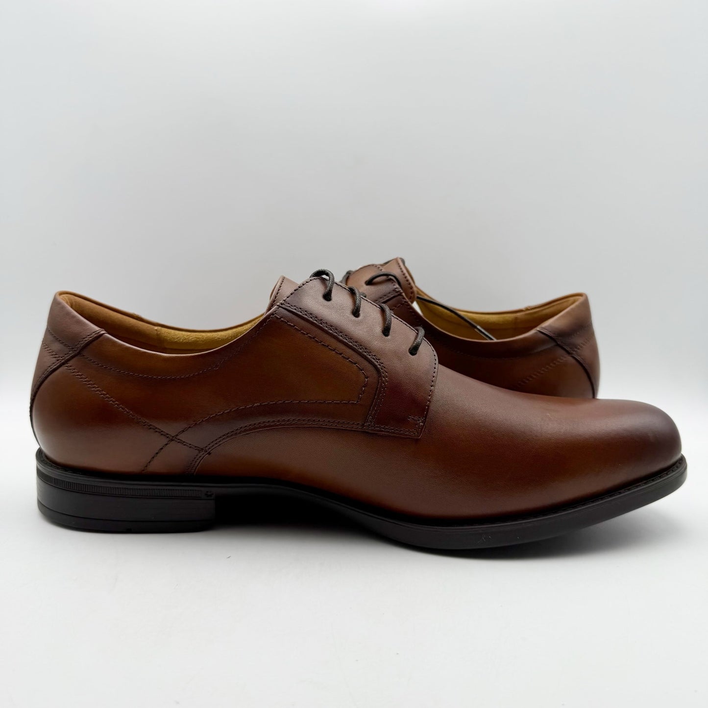 Florsheim Mens Midtown Plain Toe Oxford Shoes US 14 D EU 47 Brown Leather NIB