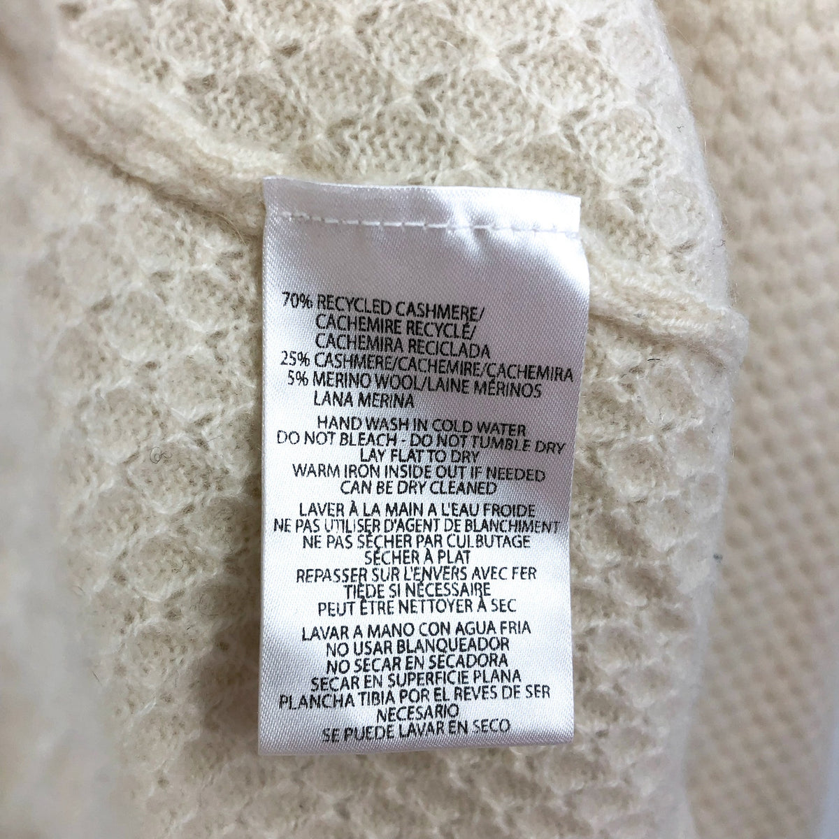 JACK VICTOR Mens Renfrew Cashmere Turtleneck Sweater XL White Ecru Cashmere NWT