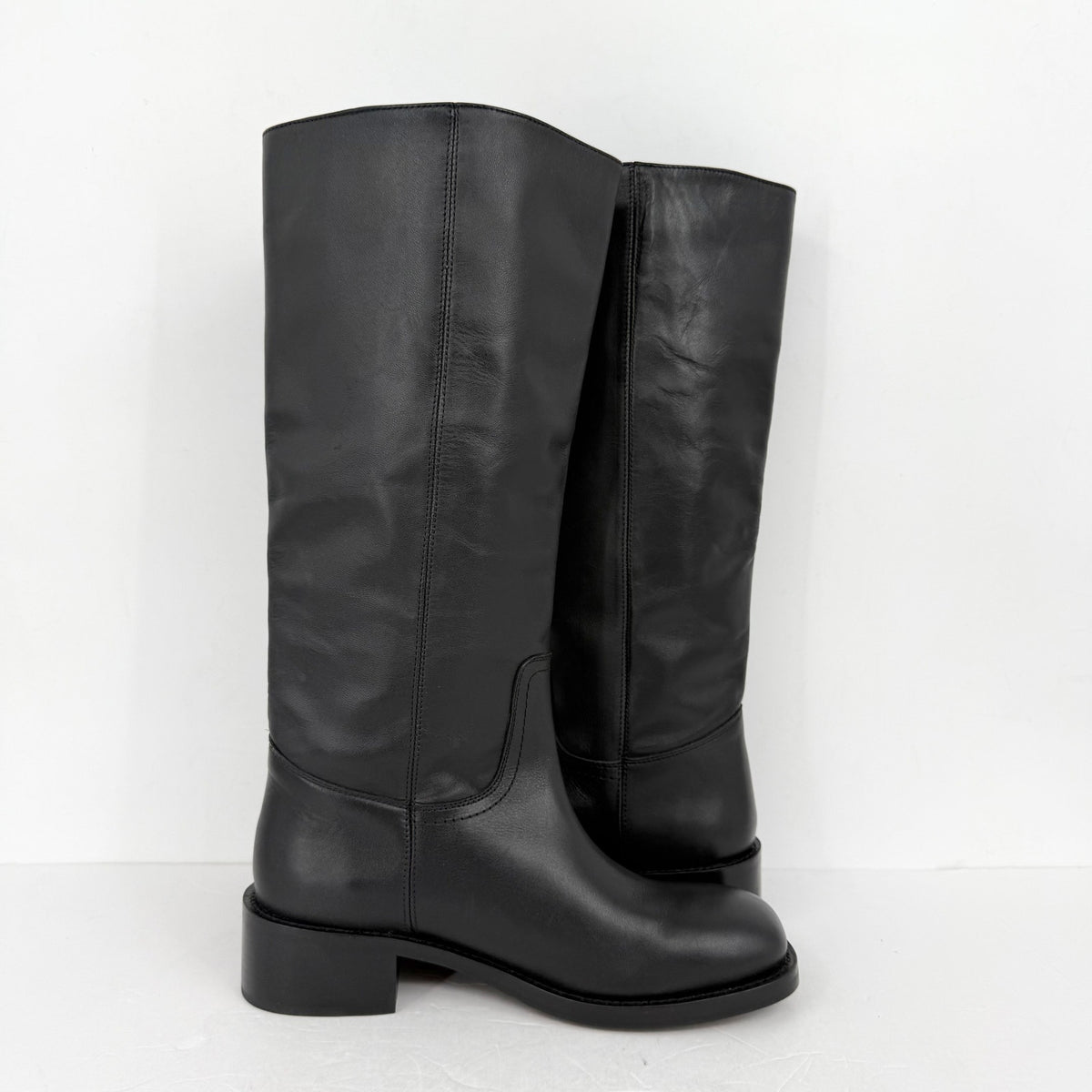 Steve Madden Womens Riggs Knee High Boots Size 10 M EU 41 Black Leather NWOB