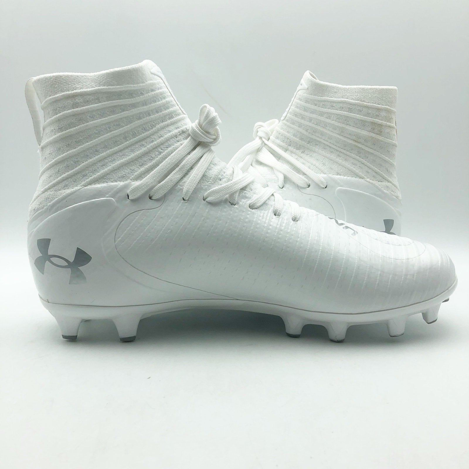 Under Armour Men Highlight MC 2.0 High Top Football Cleats Size 8 White NWOB