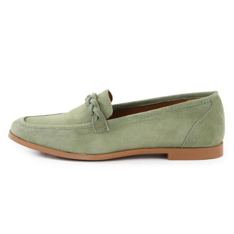 Seychelles Womens Afternoon Stroll Loafers Size 7.5 Sage Green Suede NIB