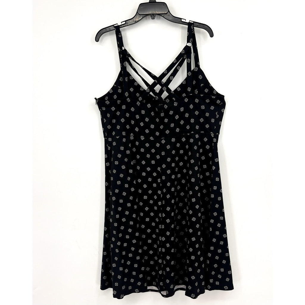 NINE BRITTON Womens Lizzy Brushed Knit Dress 1X Black White Print STITCHFIX NWT