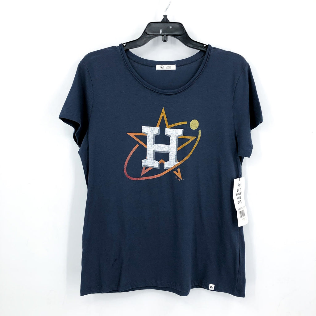 47 BRAND Womens Houston Astros City Connect Frankie TShirt Large Atlas Blue NWT