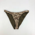 Good American Metallic Better Bikini Bottoms Medium Gold Mocha Foil NWT