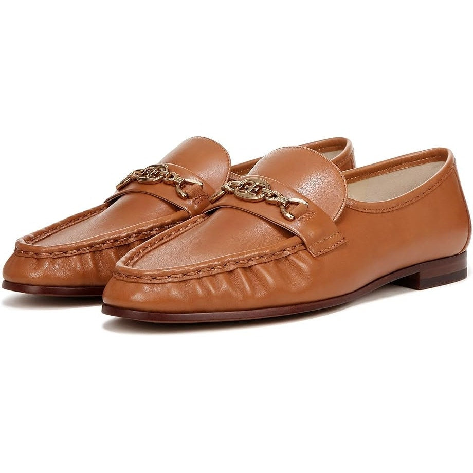 Sam Edelman Womens Lucca Flat Loafers US 6 M EU 36 Tan Brown Leather NIB