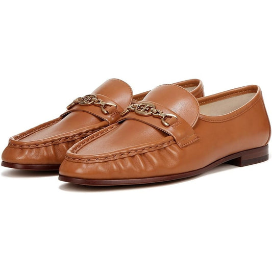 Sam Edelman Womens Lucca Flat Loafers US 6 M EU 36 Tan Brown Leather NIB