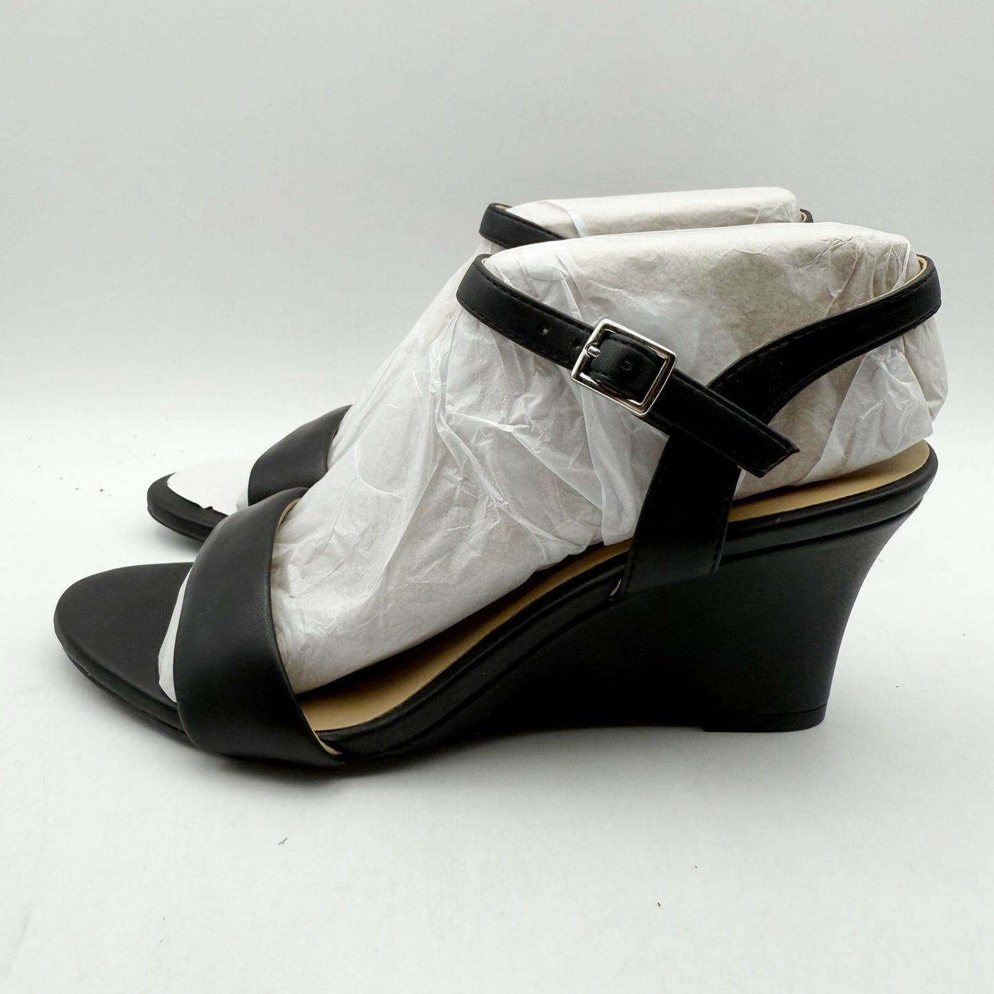 Naturalizer Womens Bristol Wedge Dress Sandals US 6 M EU 36 Black NIB