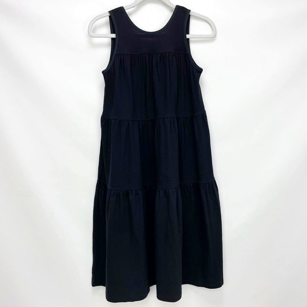 Everlane Womens Midi Dress XS Black The Weekend Tiered Cotton Sleeveless NWOT