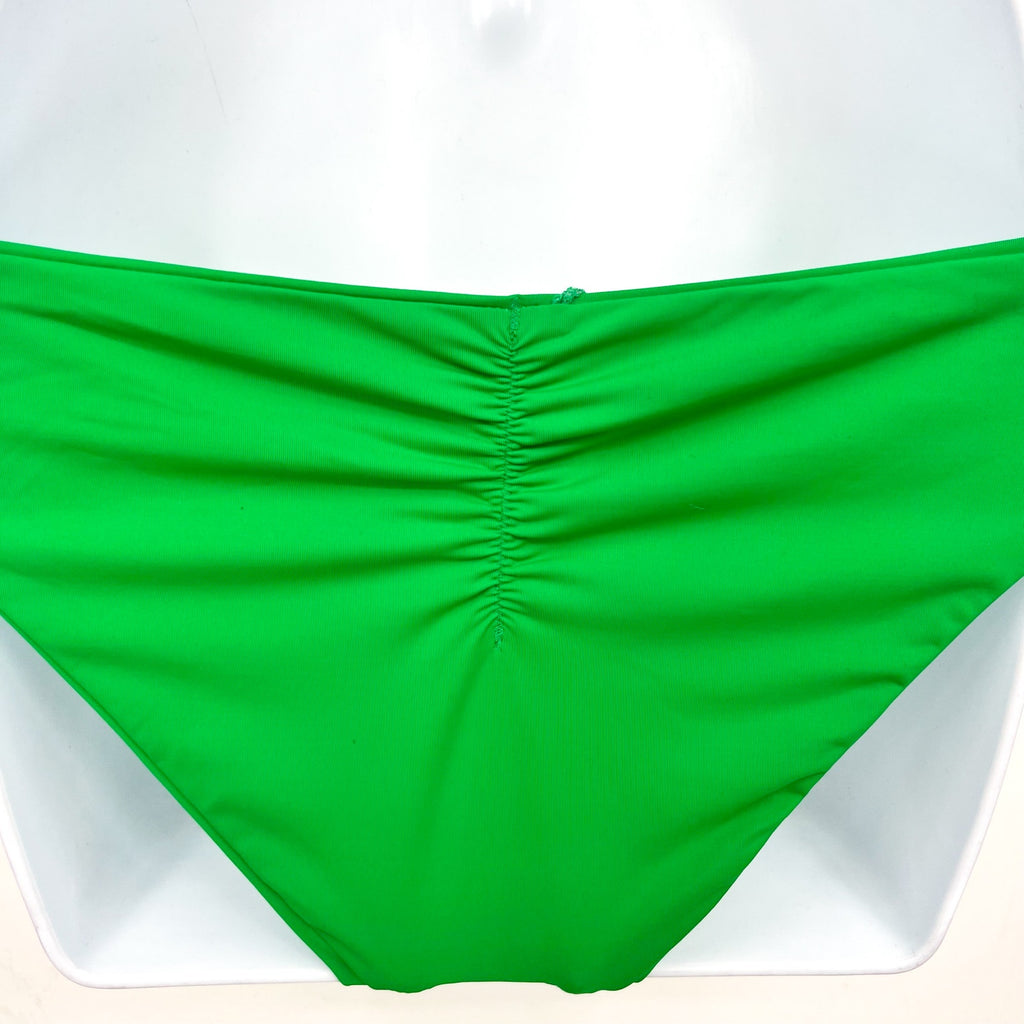 BECCA Women's Coast Shirred Adela Hipster Bikini Bottom Medium Green Emerald NWT