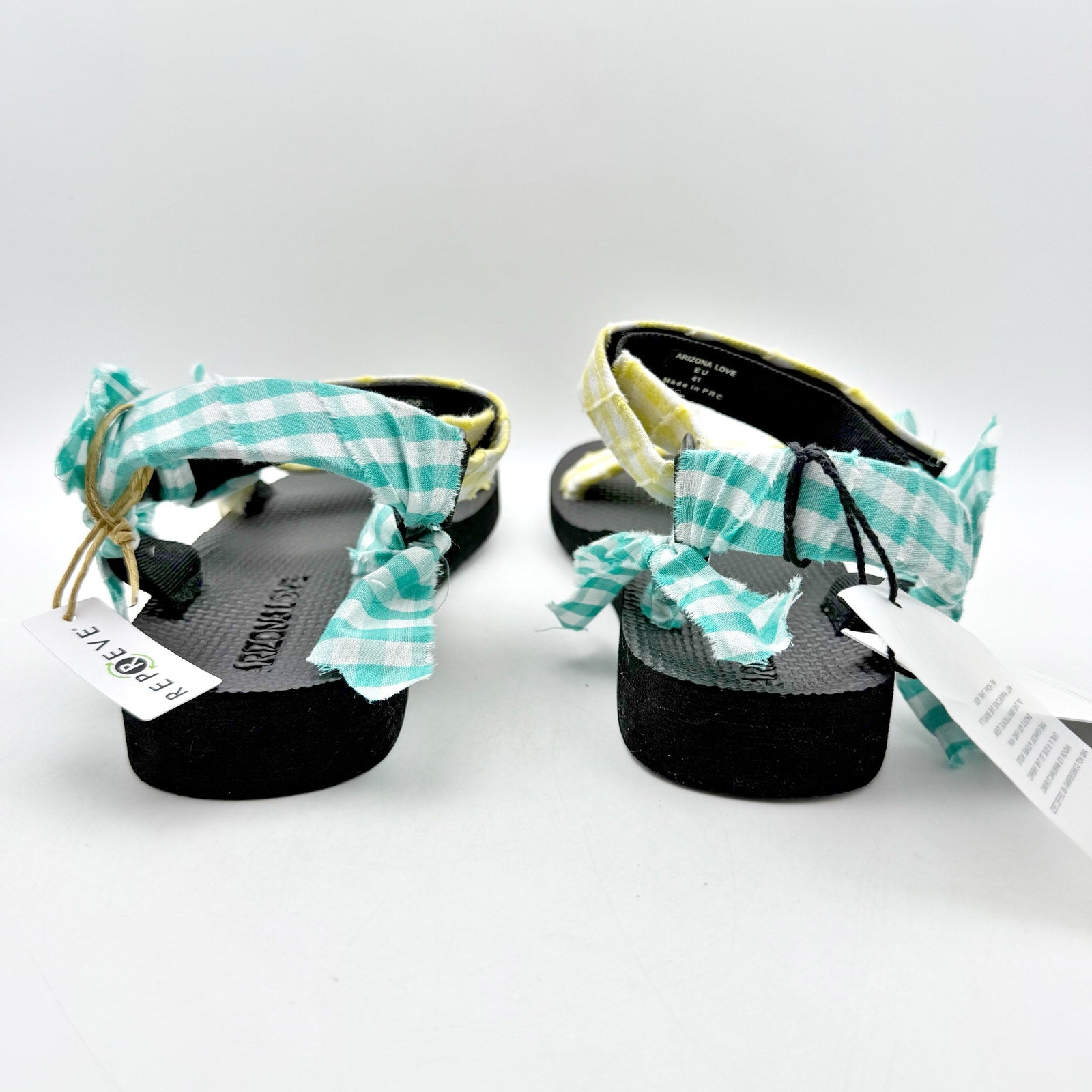 Arizona Love Womens Vichy Sandals EU 41 US 11 Blue Yellow Bandana NWOB