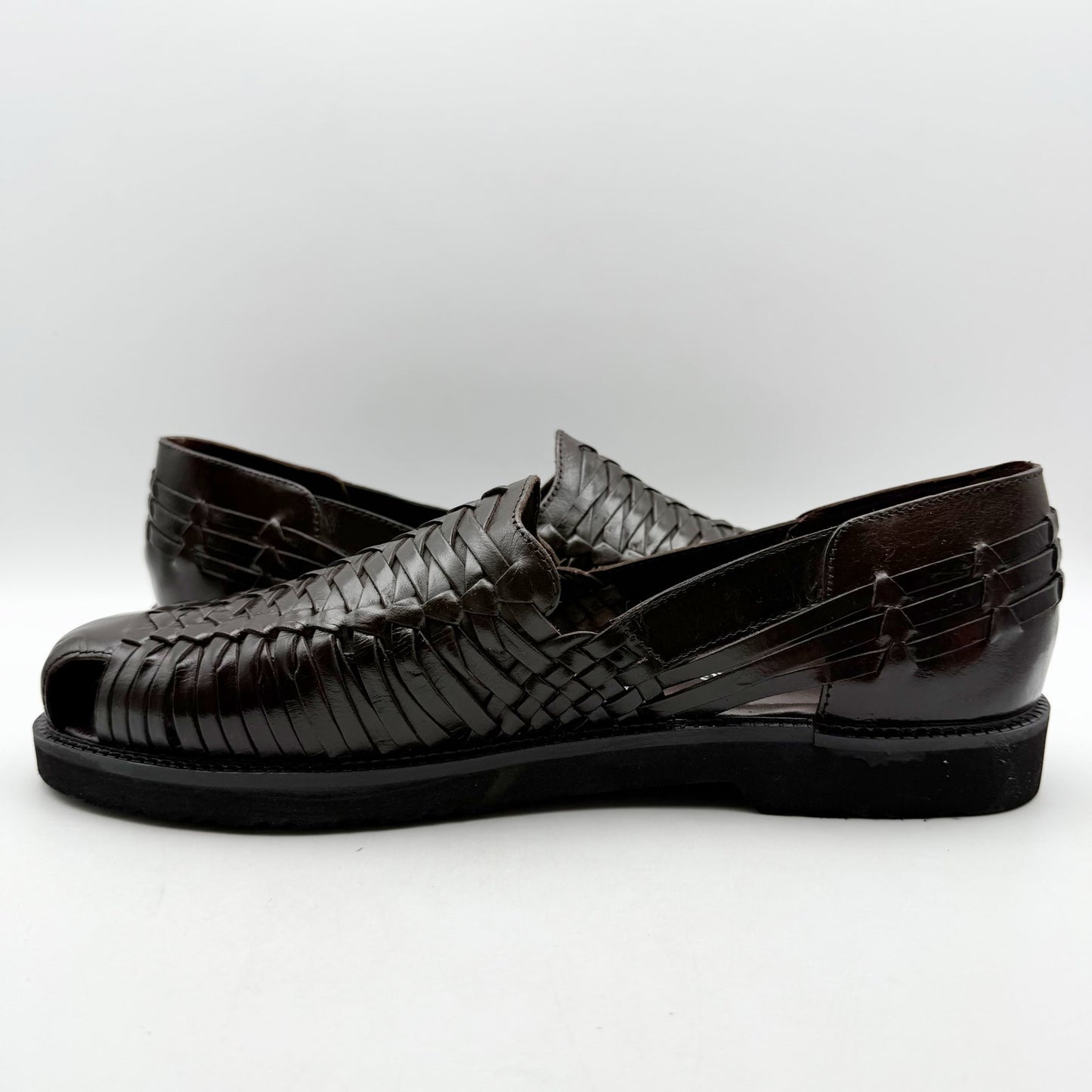 Deer Stags Mens Antonio Sandals US 11 M EU 44 Dark Brown Leather NIB