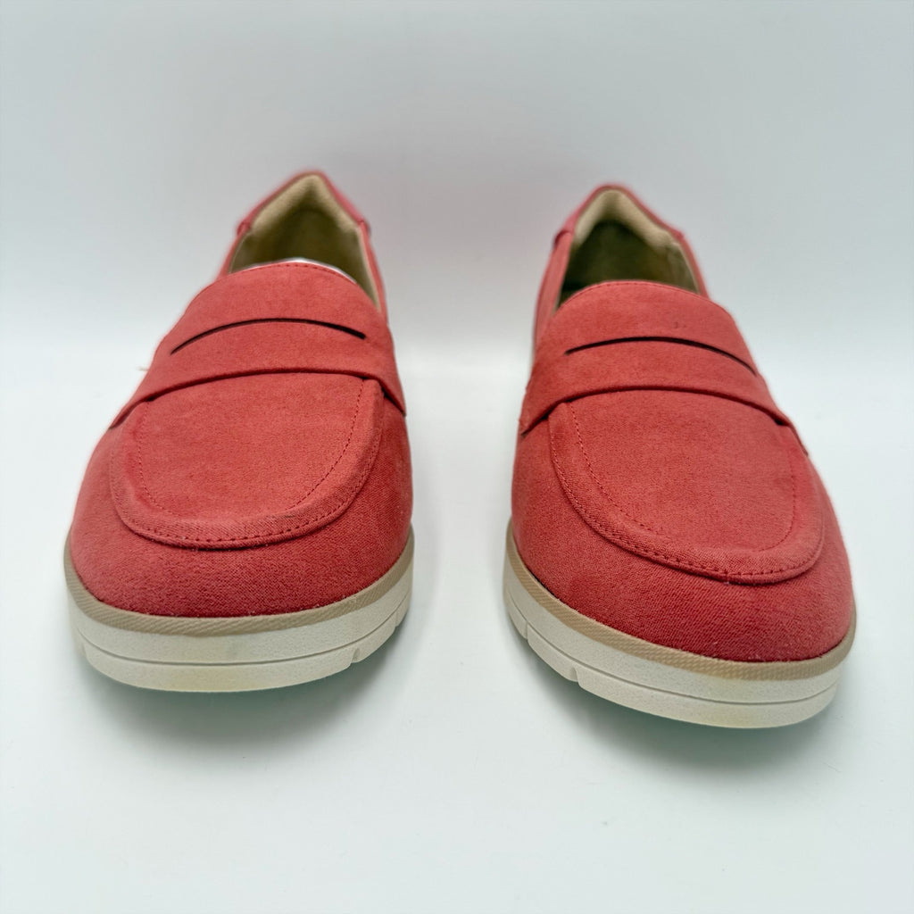 Dr. Scholls Womens Nice Day Loafers Size 9.5 M Red Microfiber NIB