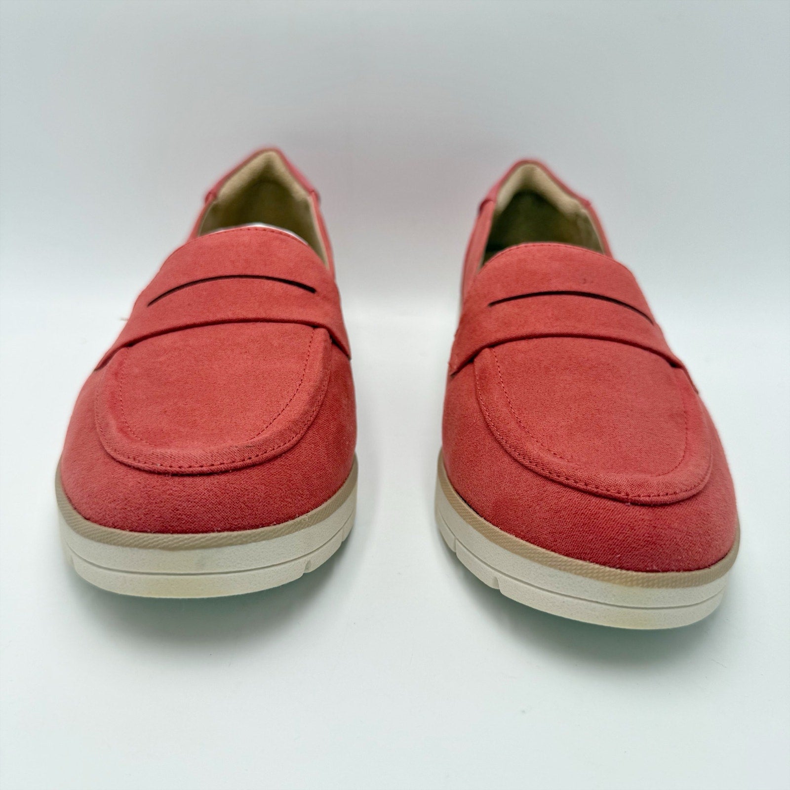 Dr. Scholls Womens Nice Day Loafers Size 9.5 M Red Microfiber NIB