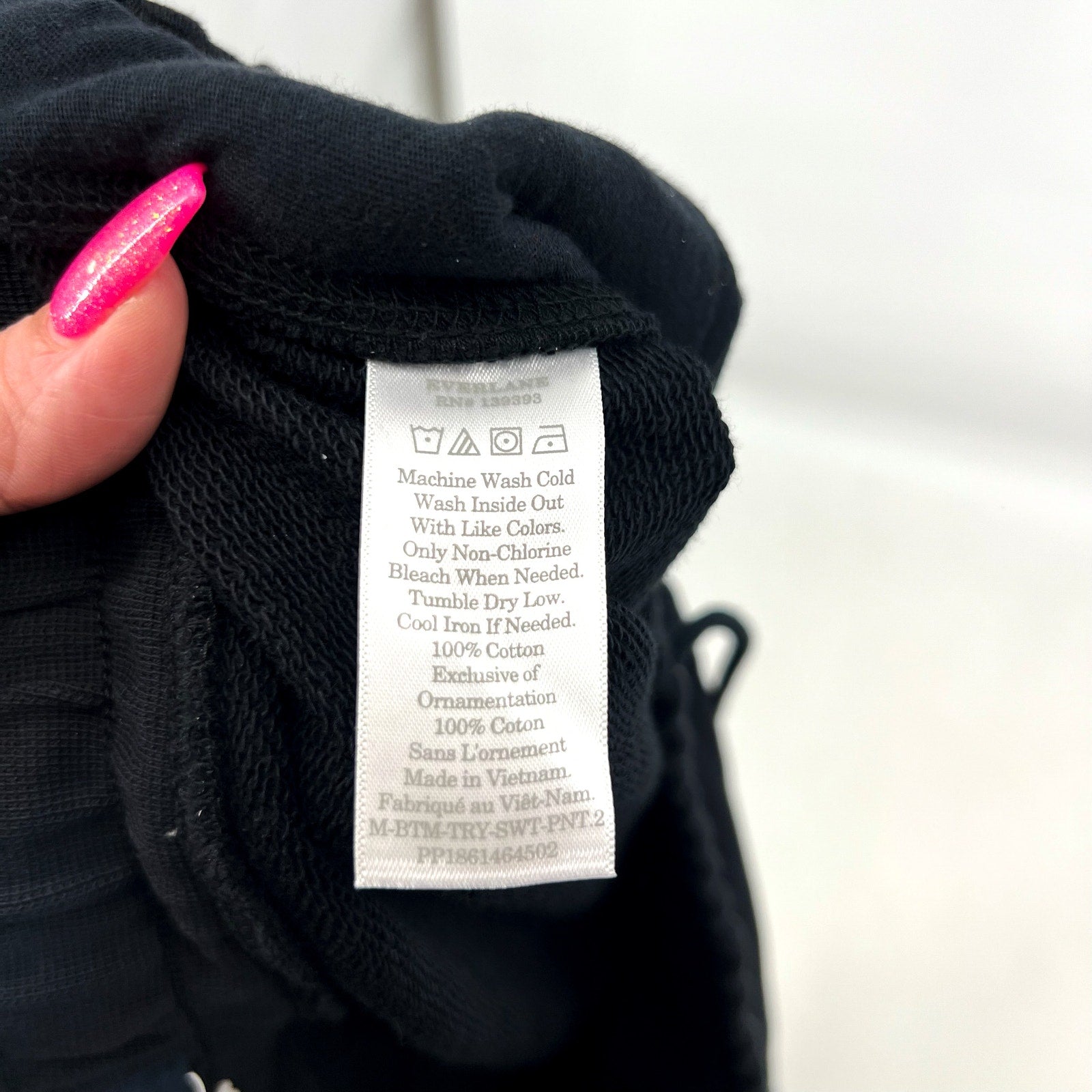 EVERLANE UNIFORM Men's French Terry Sweatpants XS Black Drawstring NWT