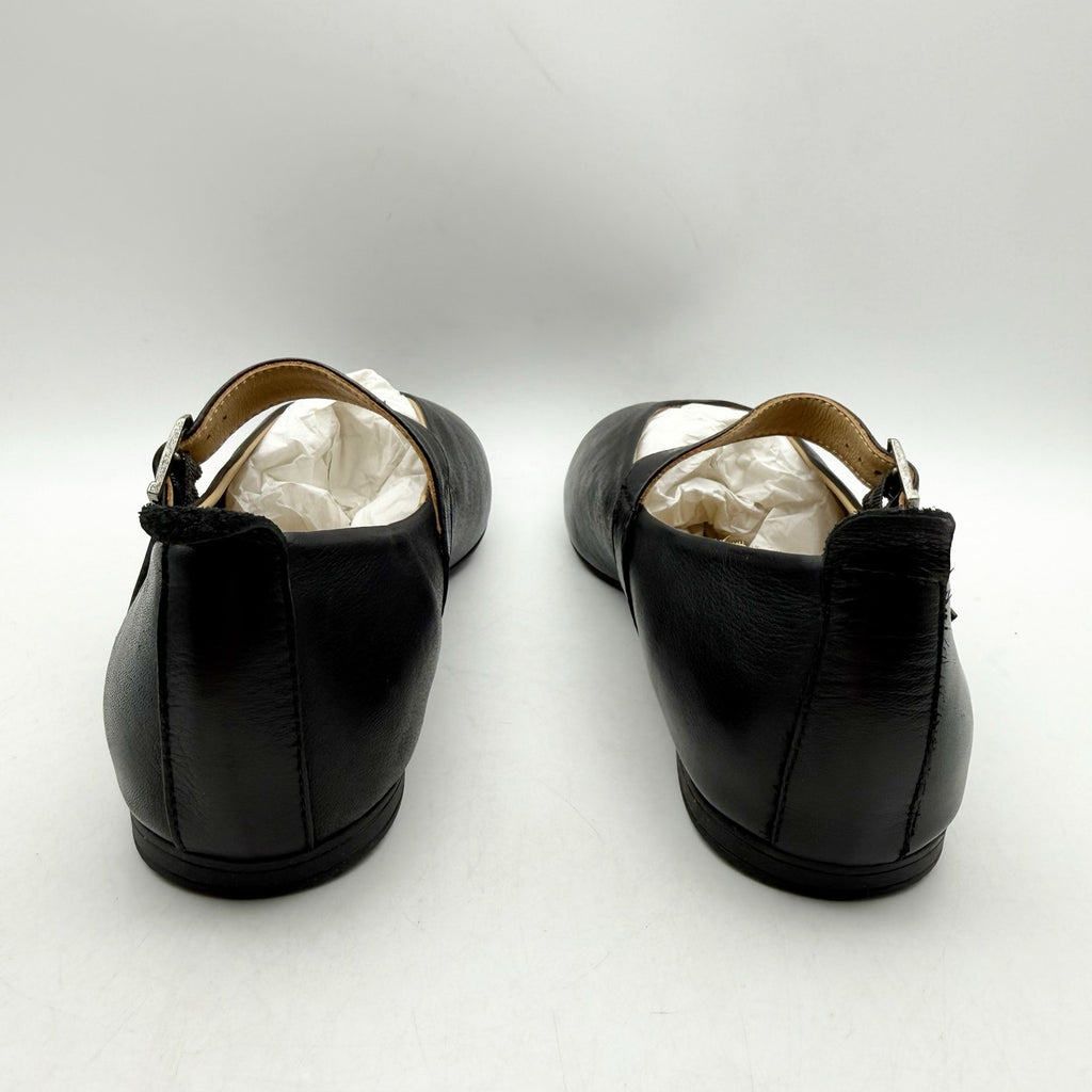 Miz Mooz Womens Kiki Mary Jane Flats EU 38 US 7.5-8 Black Leather NIB