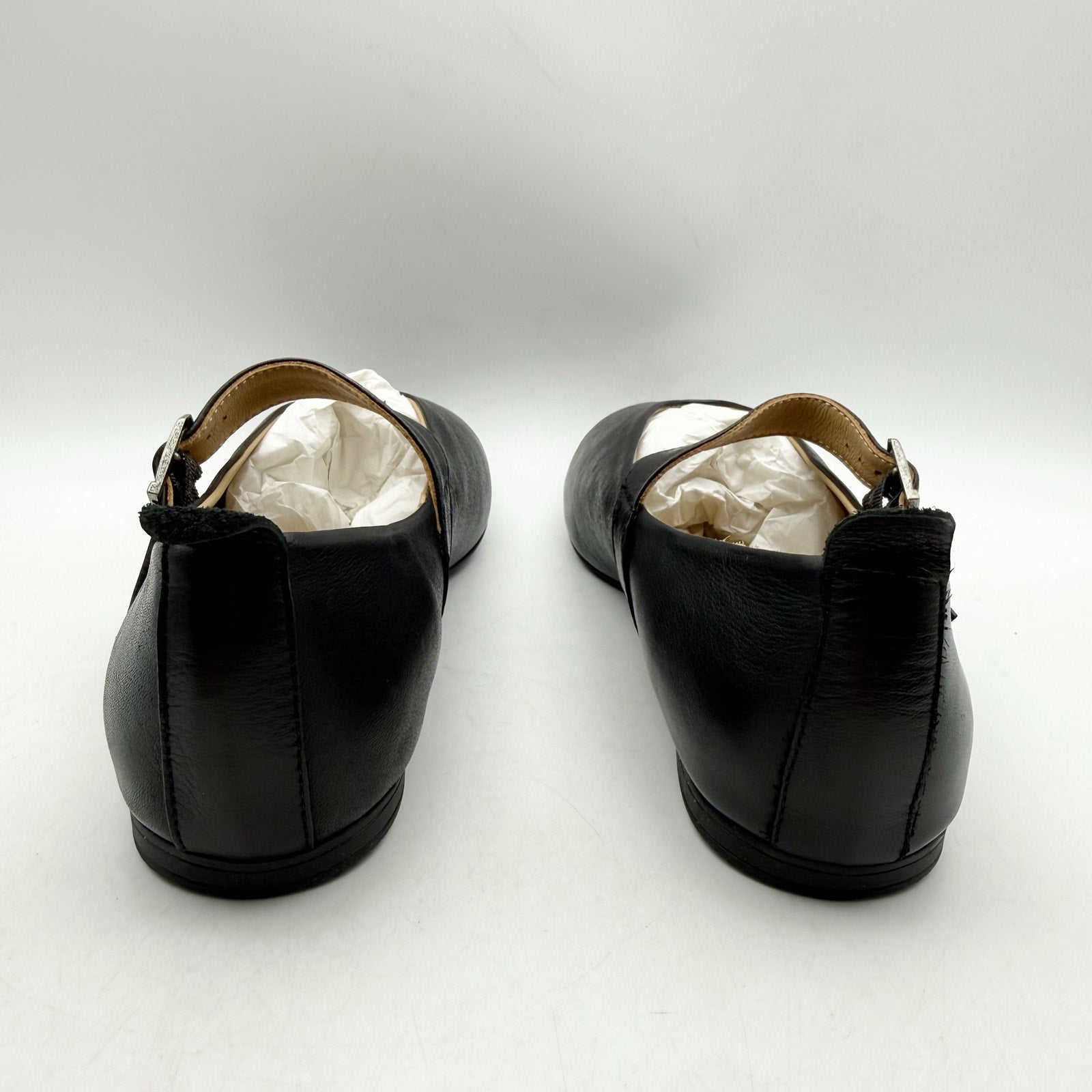 Miz Mooz Womens Kiki Mary Jane Flats EU 38 US 7.5-8 Black Leather NIB