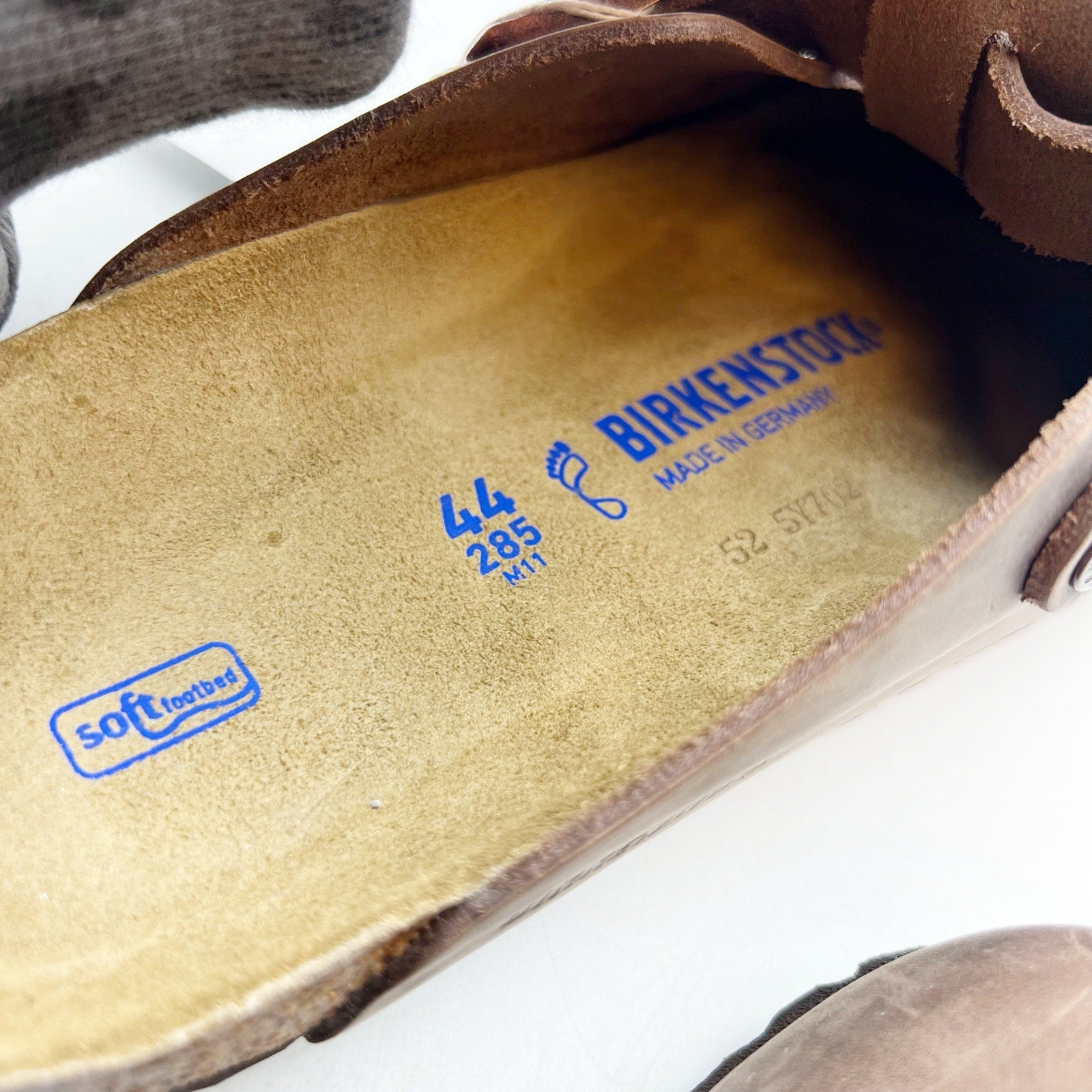 Birkenstock Mens Boston Clogs EU 44 US 11 Brown Leather Slip On NWOB