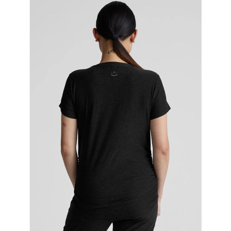 BEYOND YOGA Featherweight One & Only Maternity Tee Small Black NWOT