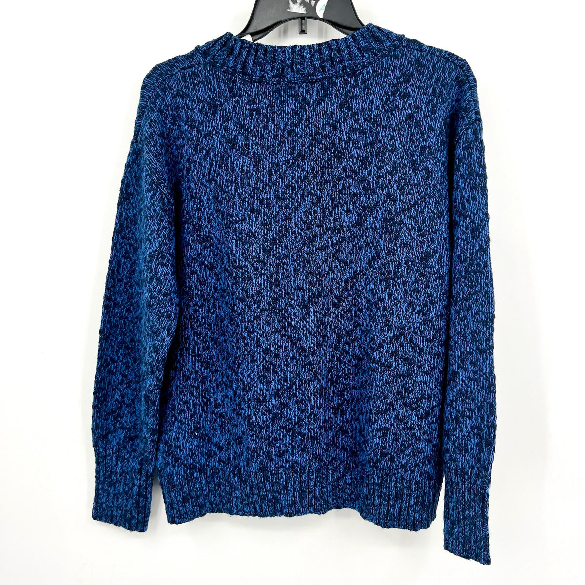 L.L BEAN Women's Cotton Ragg Sweater Medium Classic Navy Blue Crewneck NWT