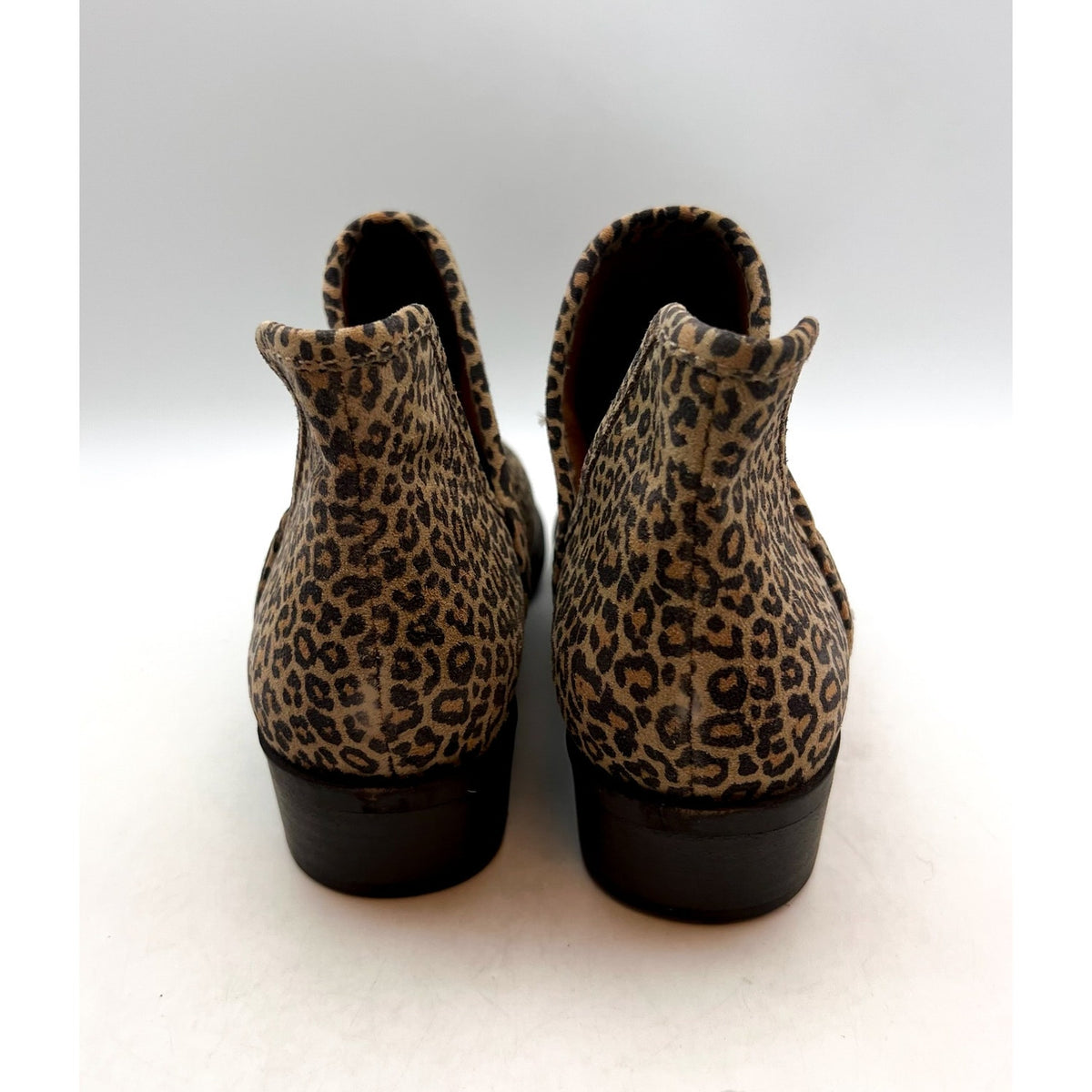 LUCKY BRAND Women's Baley 2 Ankle Bootie Size 5M Brown Leopard Suede NWOB