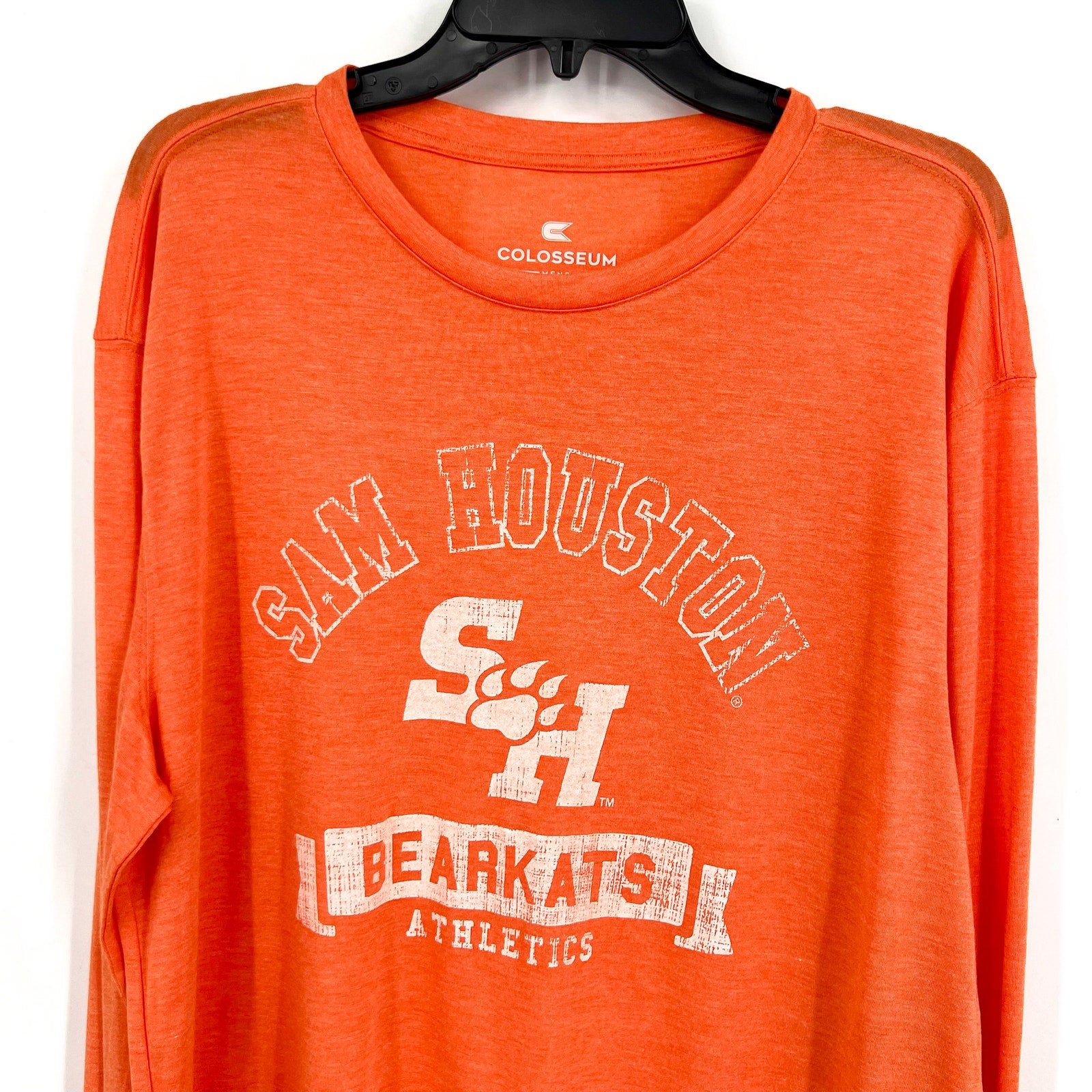 COLOSSEUM Mens Sam Houston State Bearkats T-Shirt XXL Orange Long Sleeve NWT