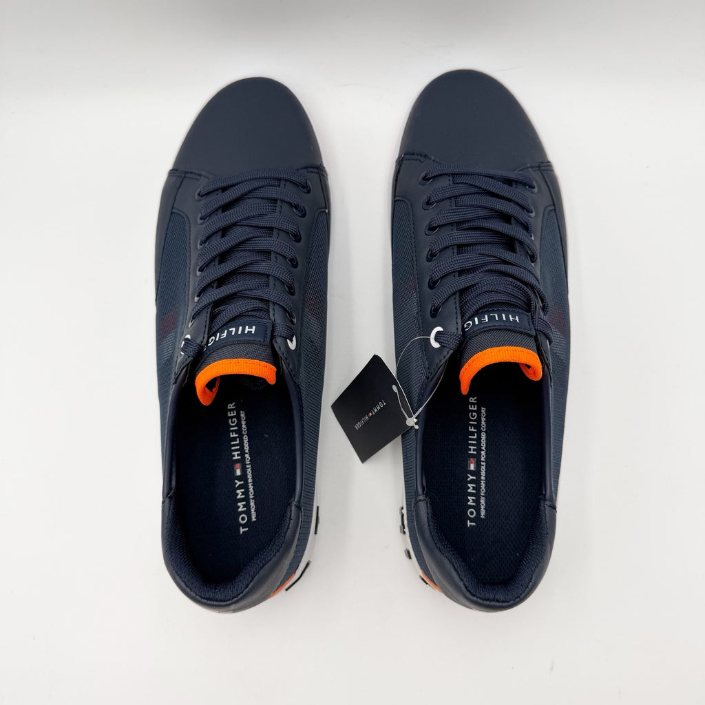 Tommy Hilfiger Mens Rojo Low Sneakers Size 11.5 Navy Blue White NWOB