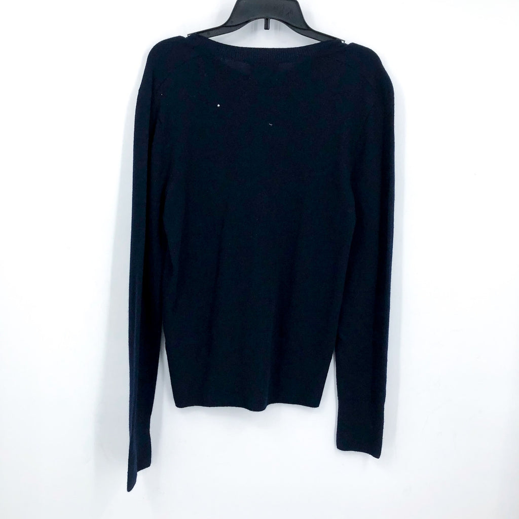 ACTIVE CASHMERE Men's Cashmere Sweater Small Navy Blue Long Sleeve NWT
