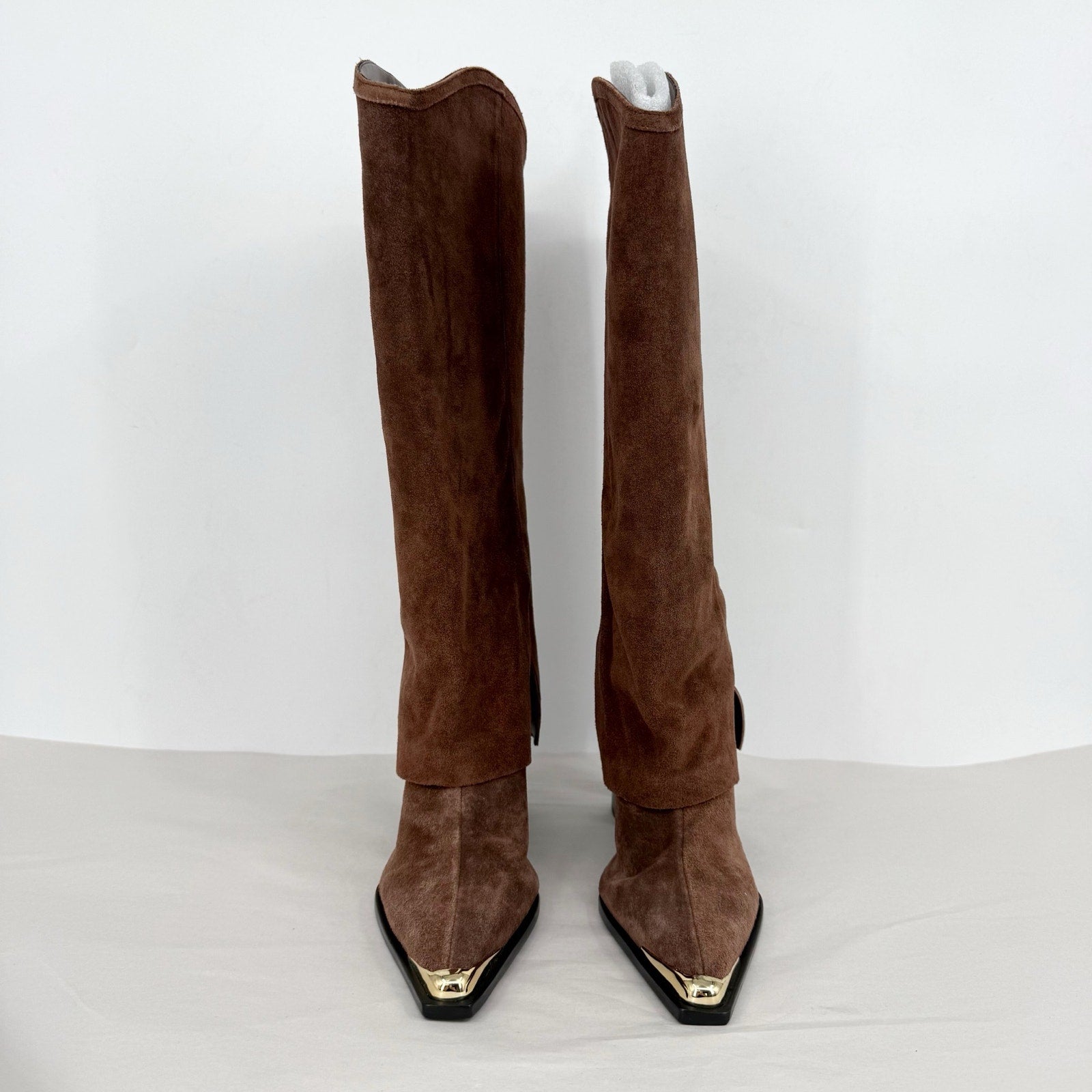 SCHUTZ Womens Raffaela Up Cloak Knee High Boots US 9 M Root Brown Suede NWOB