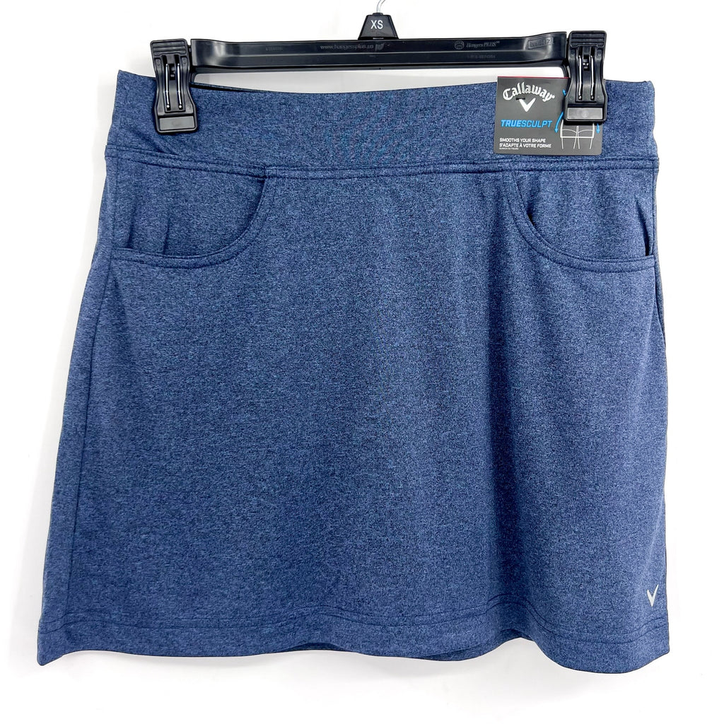 CALLAWAY Women's Truesculpt Golf Skort XS True Navy Blue Heather Stretch NWT