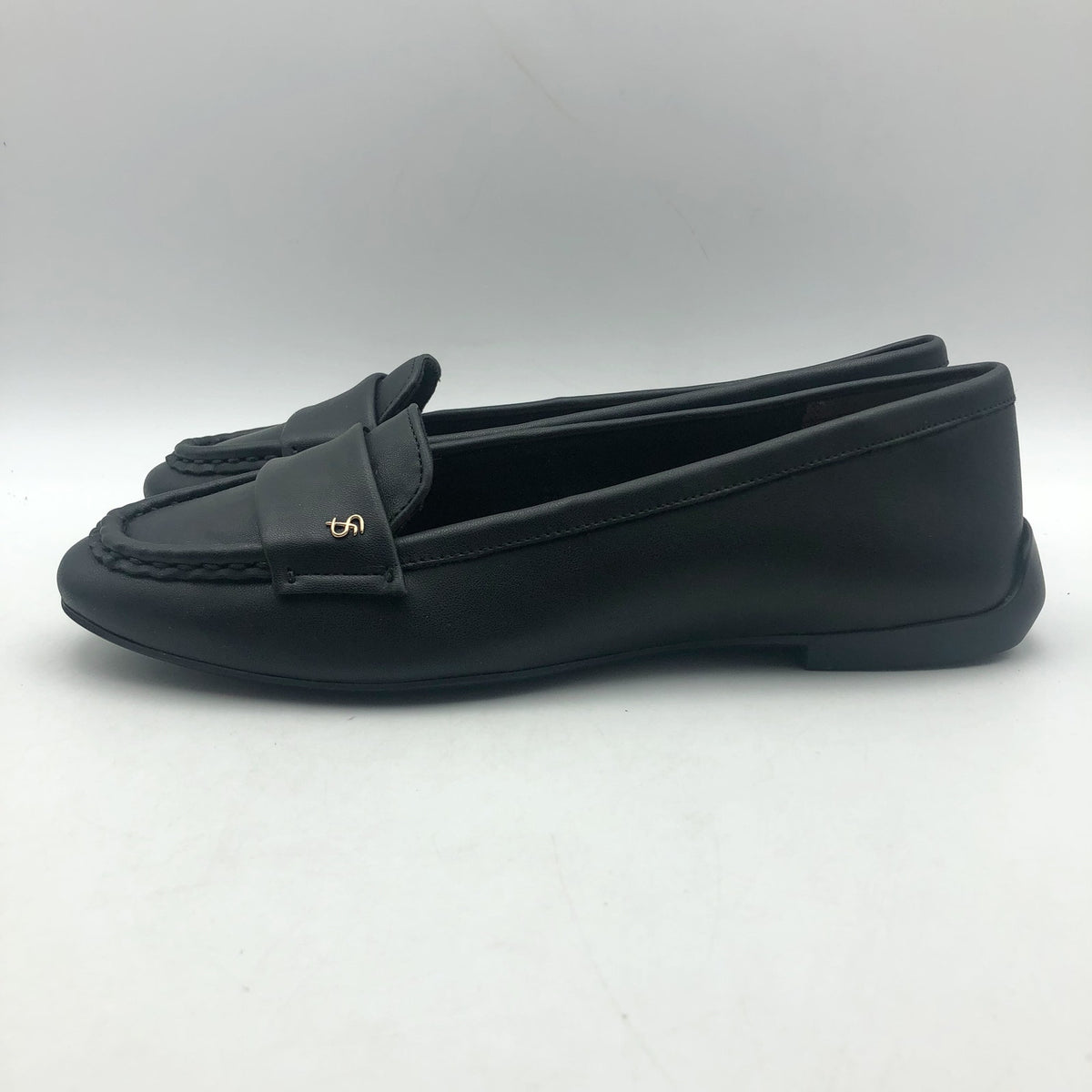 Franco Sarto Womens Faris Slip On Flats Size 6.5 Black Faux Leather NIB