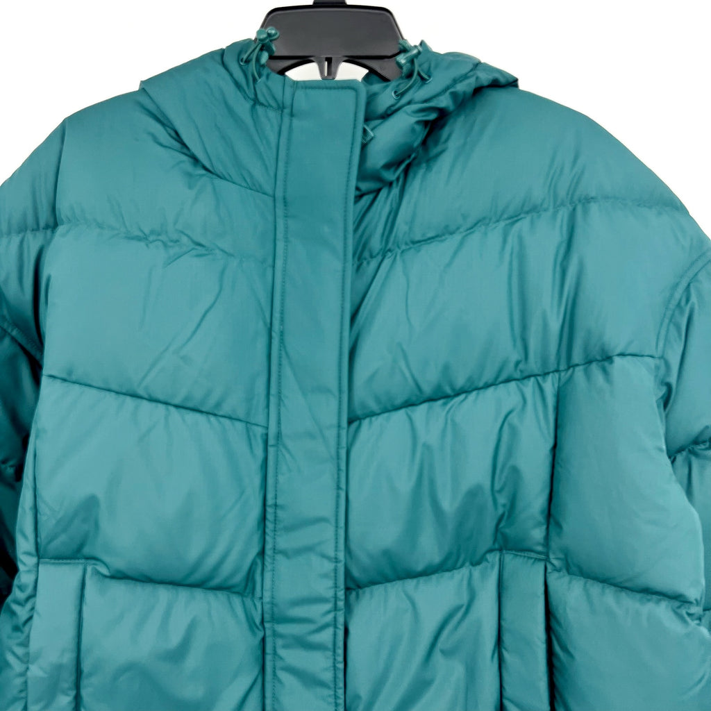 L.L. BEAN Womens Popham Puffer Jacket XL Green Dark Pine Hooded 650 Fill NWT