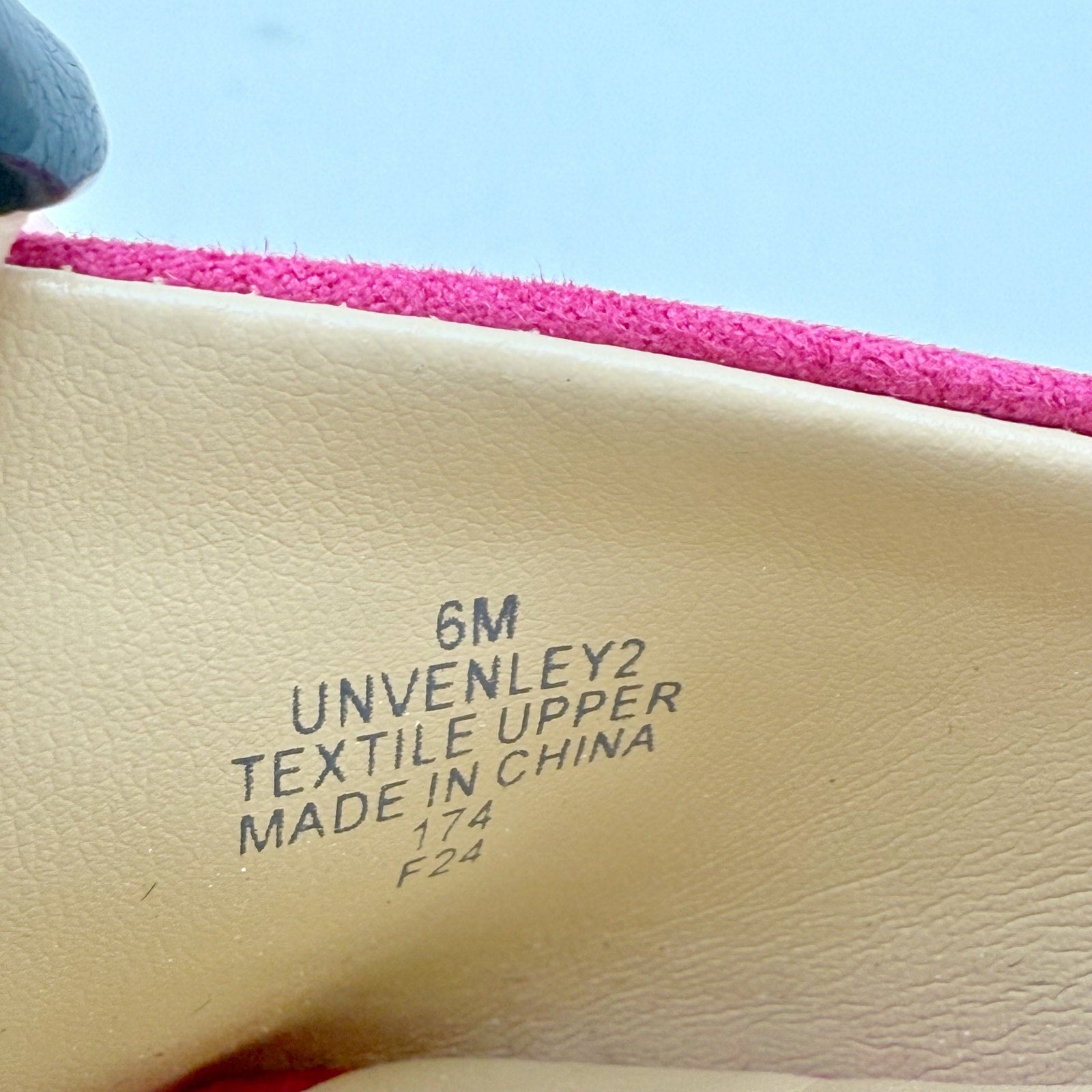 Unisa Womens Venley Heeled Sandal US 6 M EU 36.5 Pink Slip On NWOB