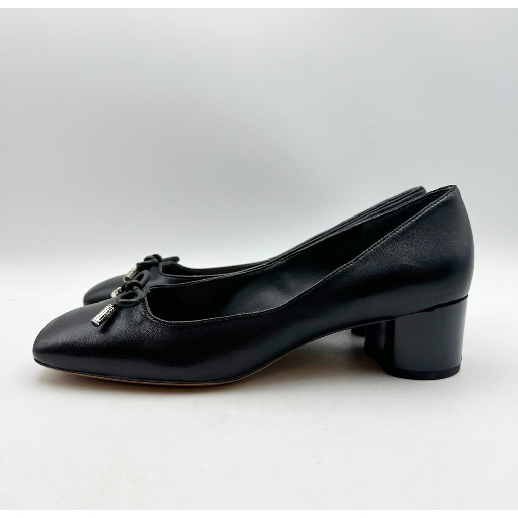 FRANCO SARTO Women's Natalia Pumps Size 7M Black Leather Slip On Heels NWOB