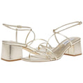 STEVE MADDEN Women's Remmi Heeled Sandals Size 6.5M Gold Strappy NWOB