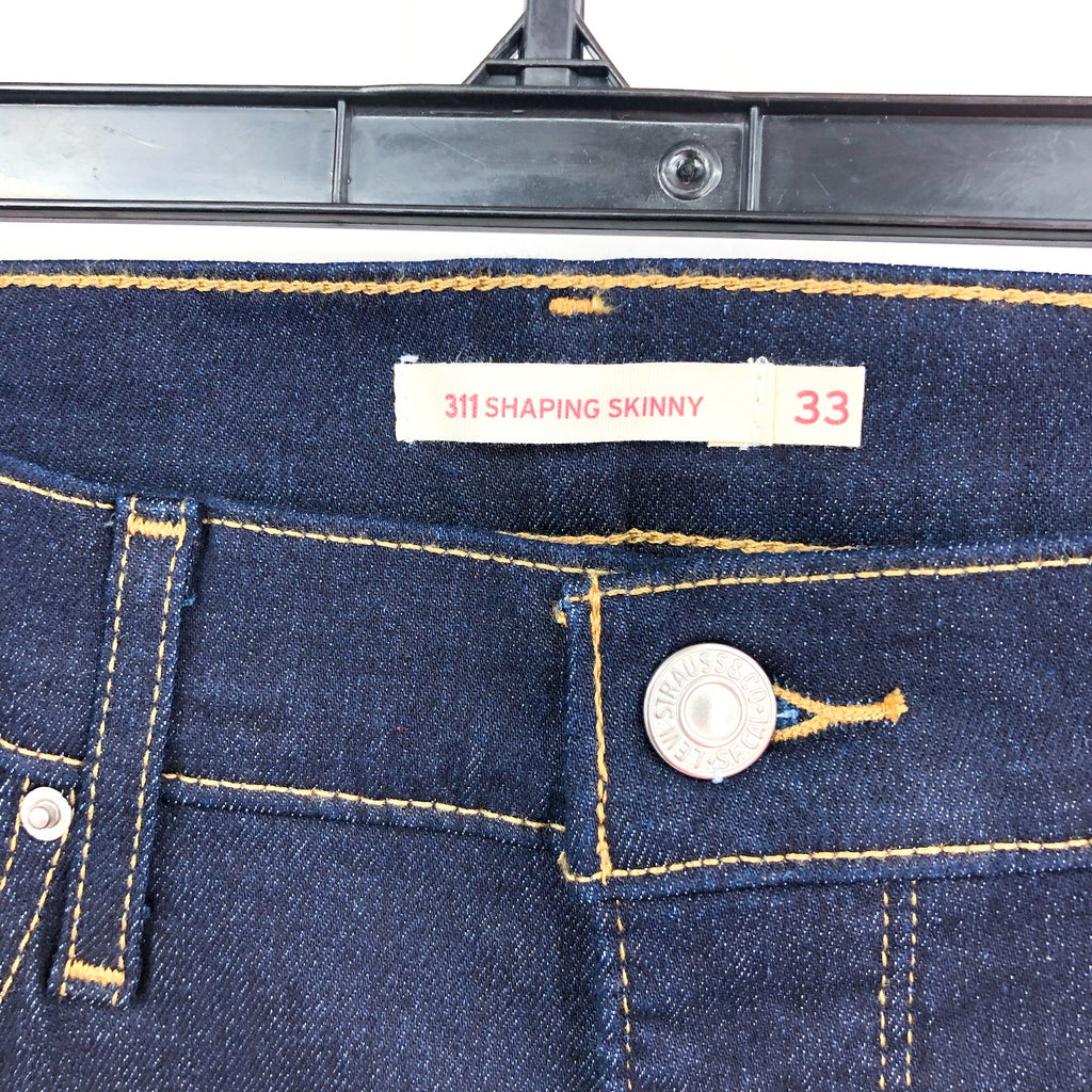 LEVI'S Women's 311 Shaping Skinny Jeans 33x28 US 16 Blue Darkest Sky NWT 1962600