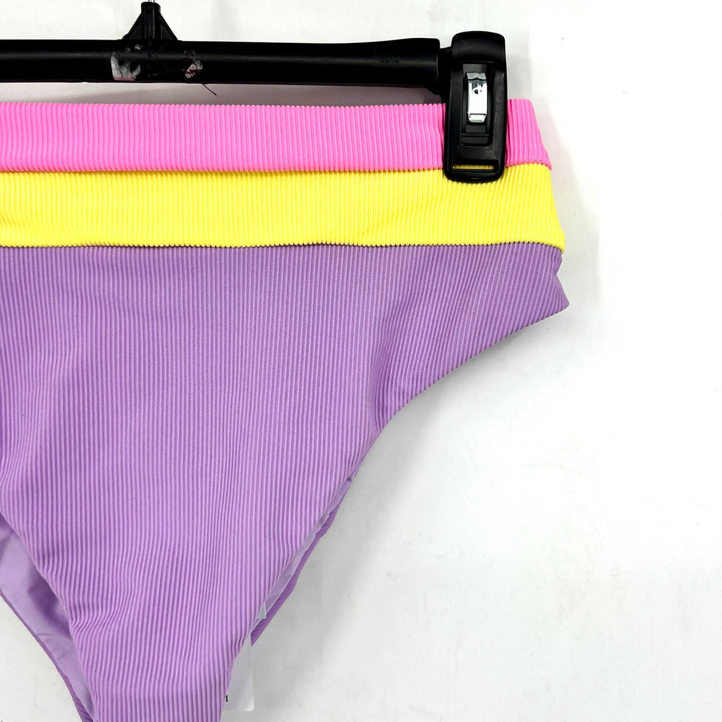 BEACH RIOT Heidi Bikini Bottom Medium Purple Sublime Spring High Waisted NWT